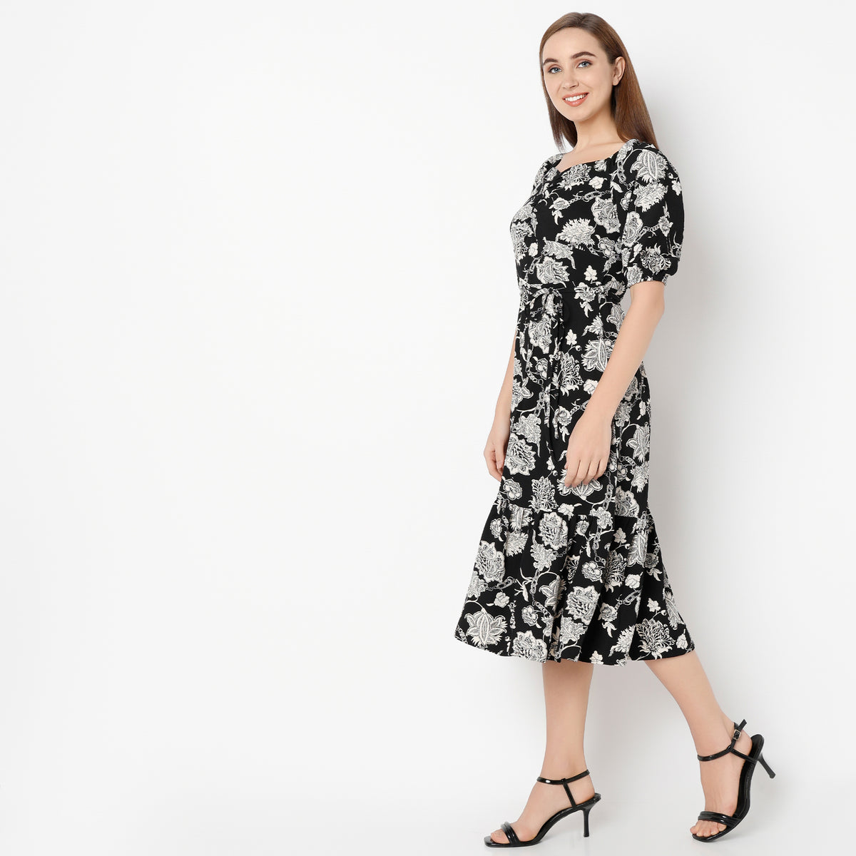Regular Fit Printed Dress