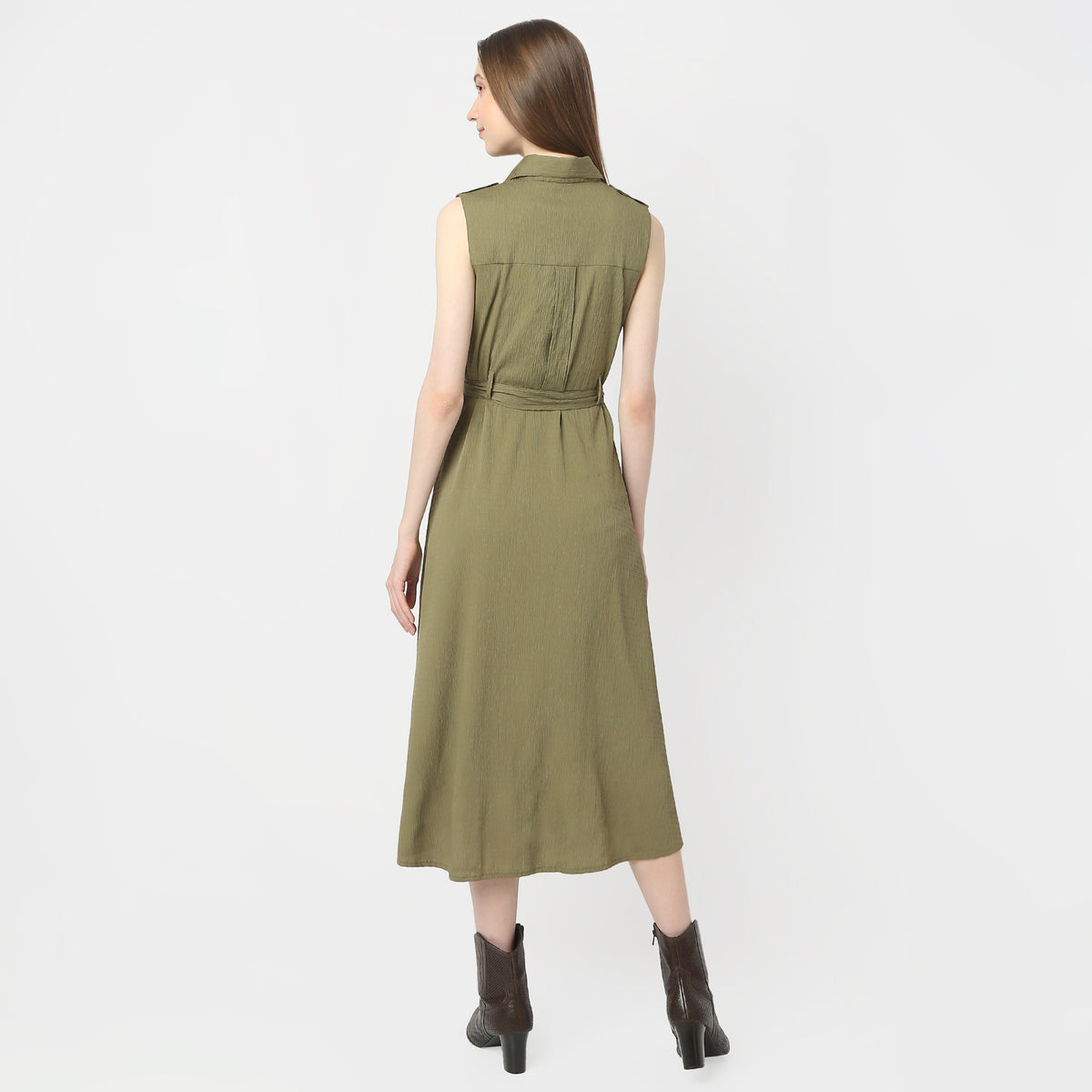 Regular Fit Solid Dress