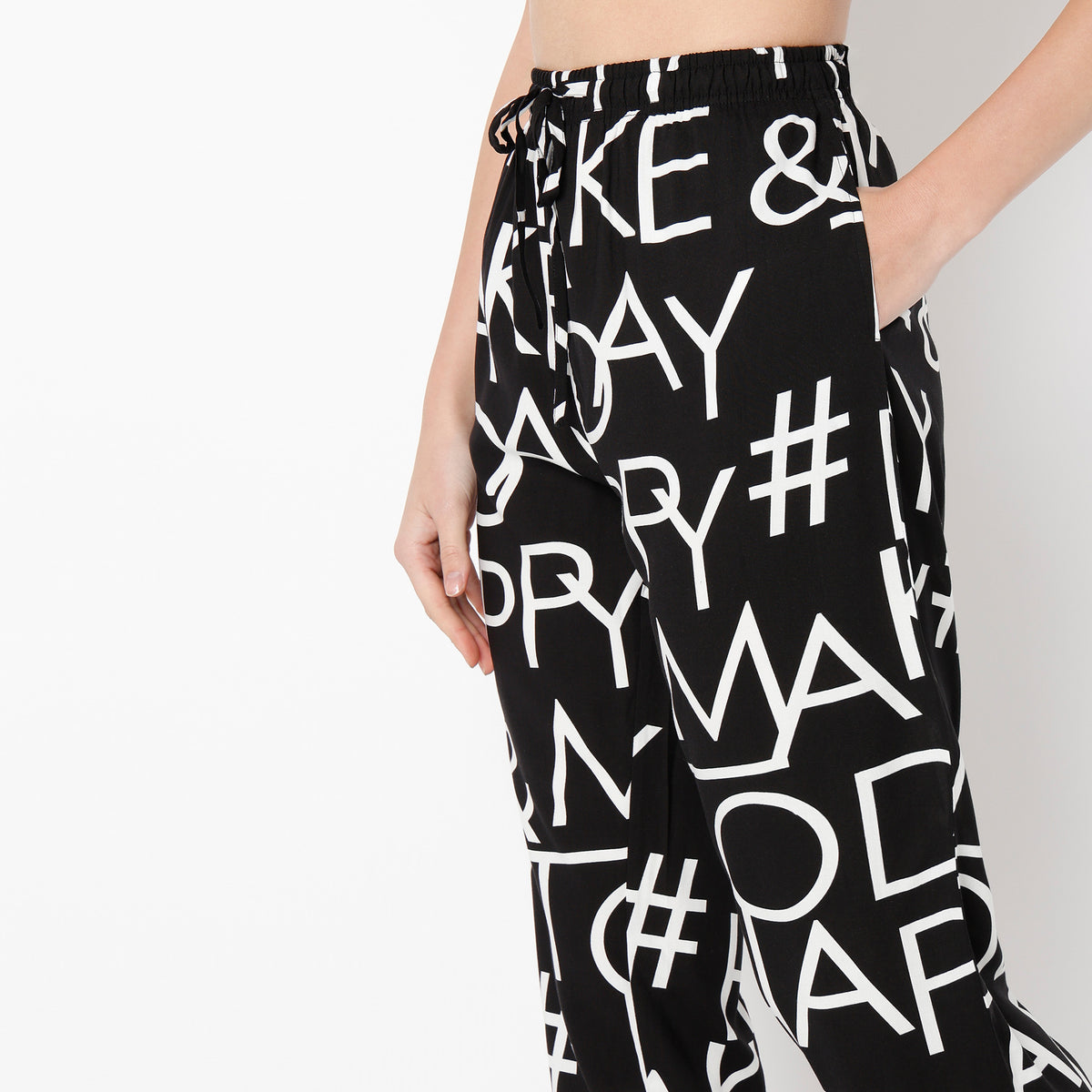 Regular Fit Printed Lapel Collar Shirt with Pyjama Set