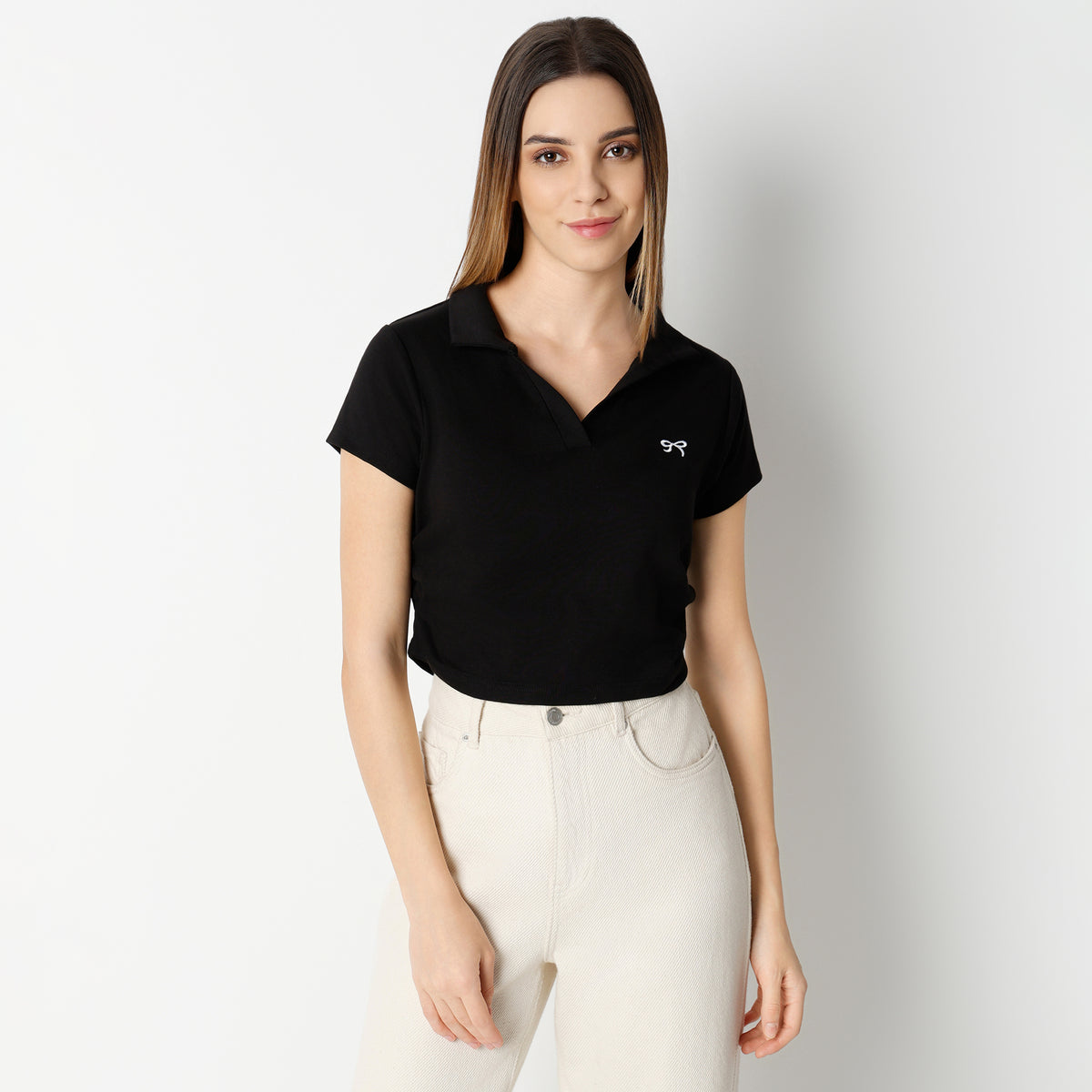 Slim Fit Solid Short Length T-Shirt