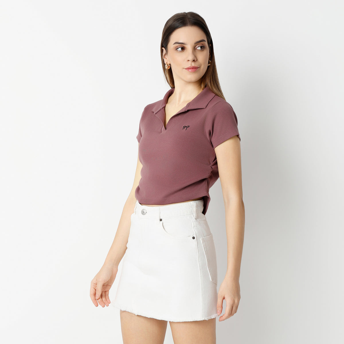 Slim Fit Solid Short Length T-Shirt