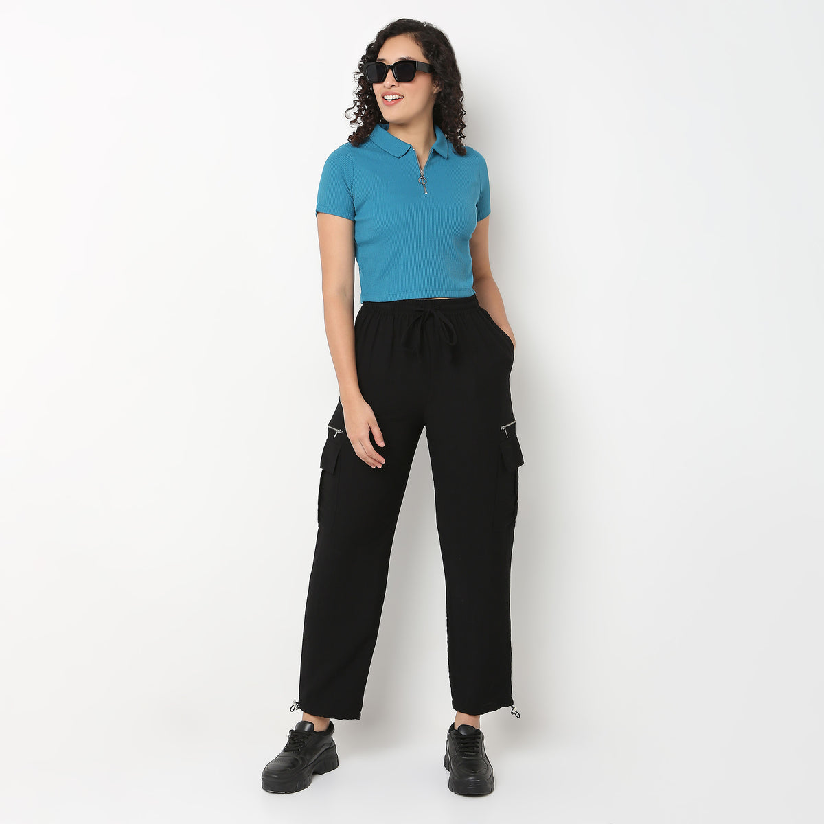 Buy Women Fitted Solid Short Sleeve T-Shirt  - Style Union