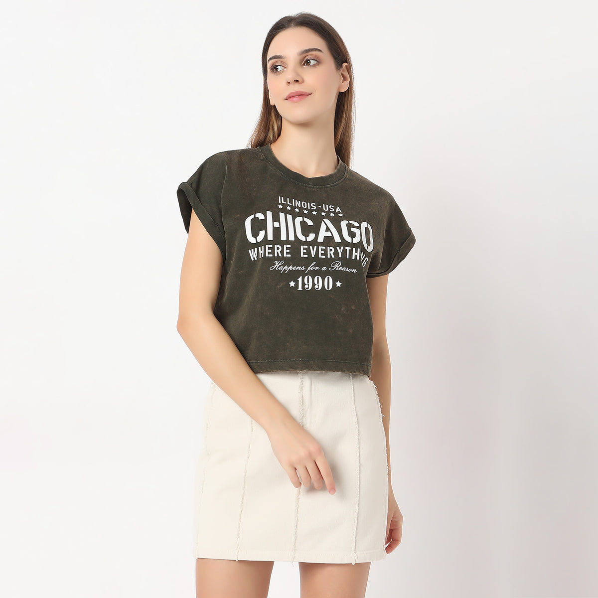 Boxy Fit Print T-Shirt