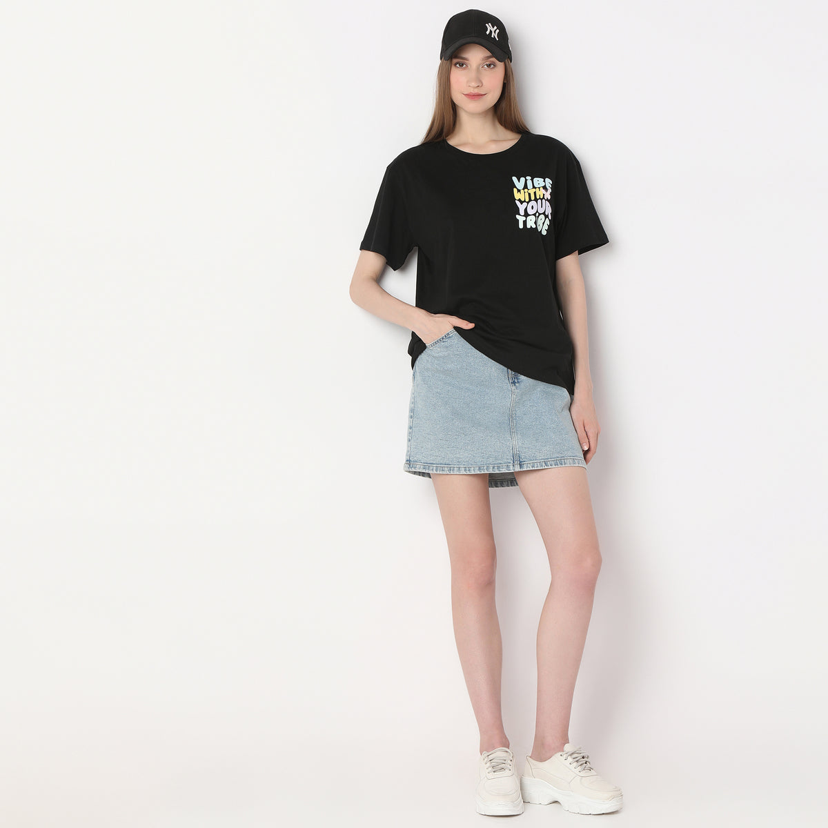 Oversize Printed Regular Length T-Shirt