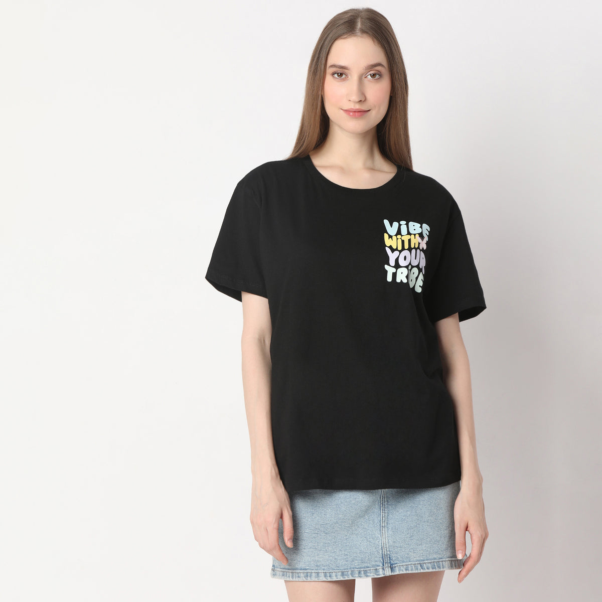 Oversize Printed Regular Length T-Shirt
