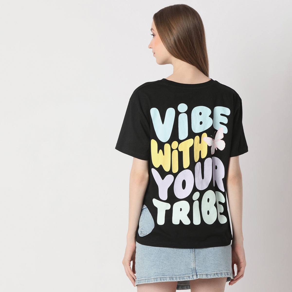 Oversize Printed Regular Length T-Shirt