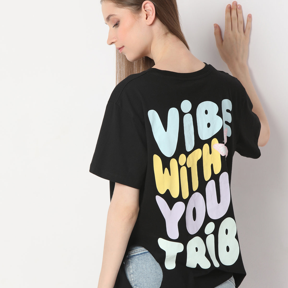 Oversize Printed Regular Length T-Shirt