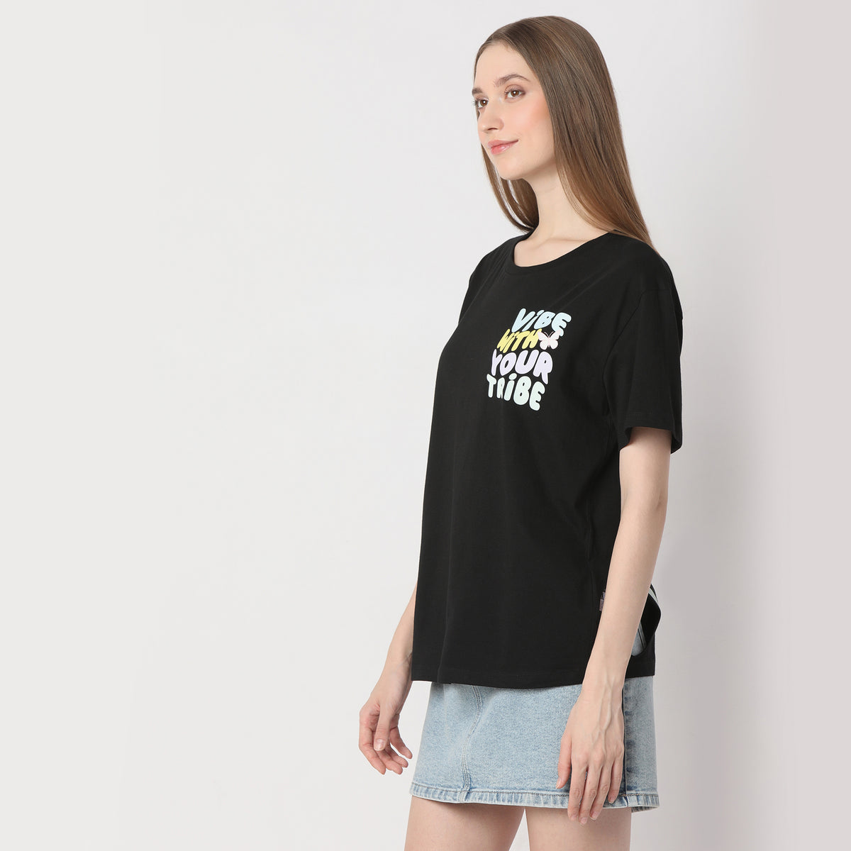 Oversize Printed Regular Length T-Shirt