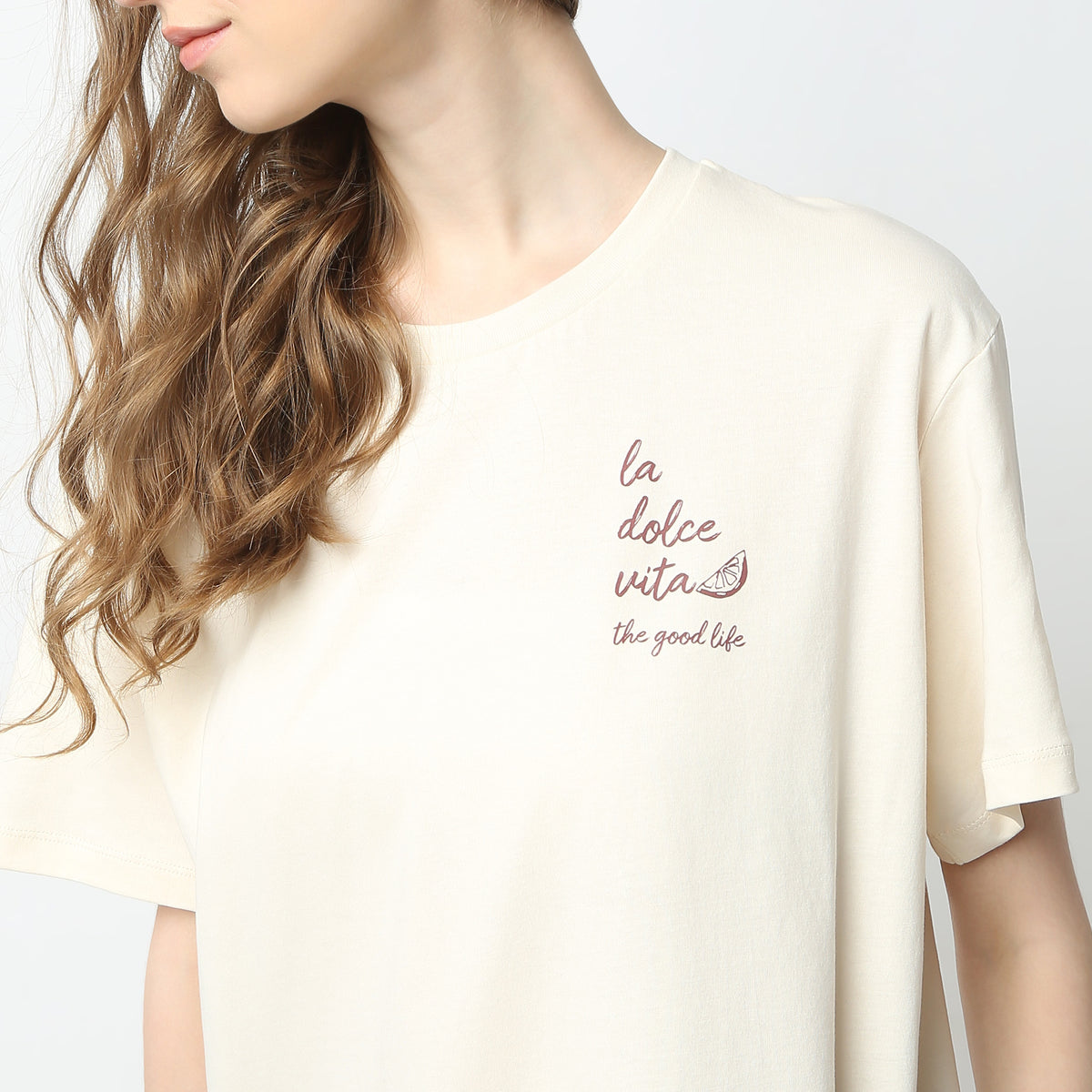 Oversize Graphic Round Neck T-Shirt