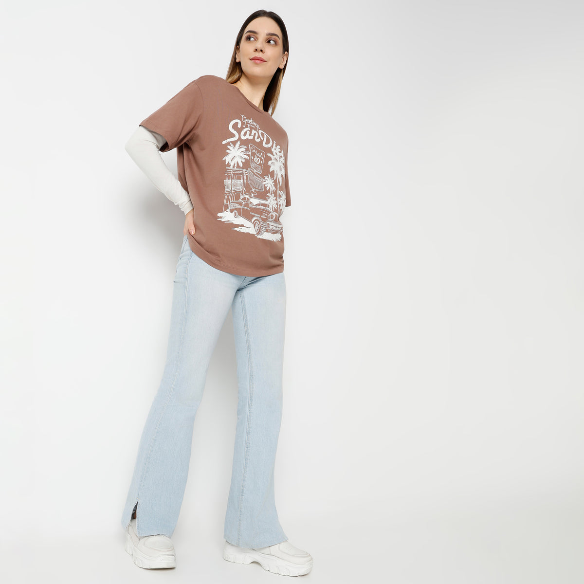 Oversize Graphic Regular Length T-Shirt