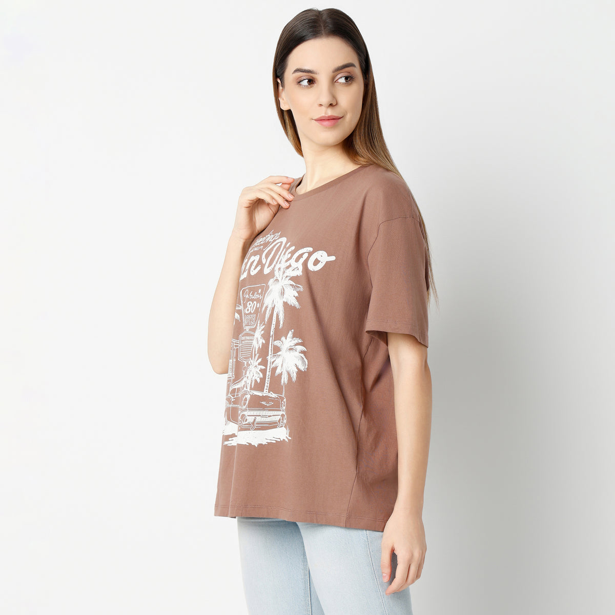 Oversize Graphic Regular Length T-Shirt