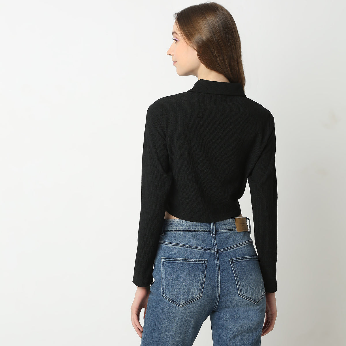 Regular Fit Solid Shirt Collar Shirt