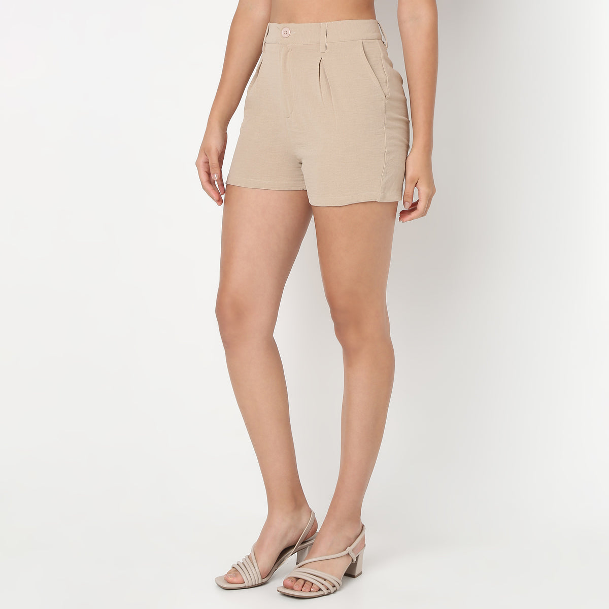 Betty Shorts with Pleated Detail At Waist