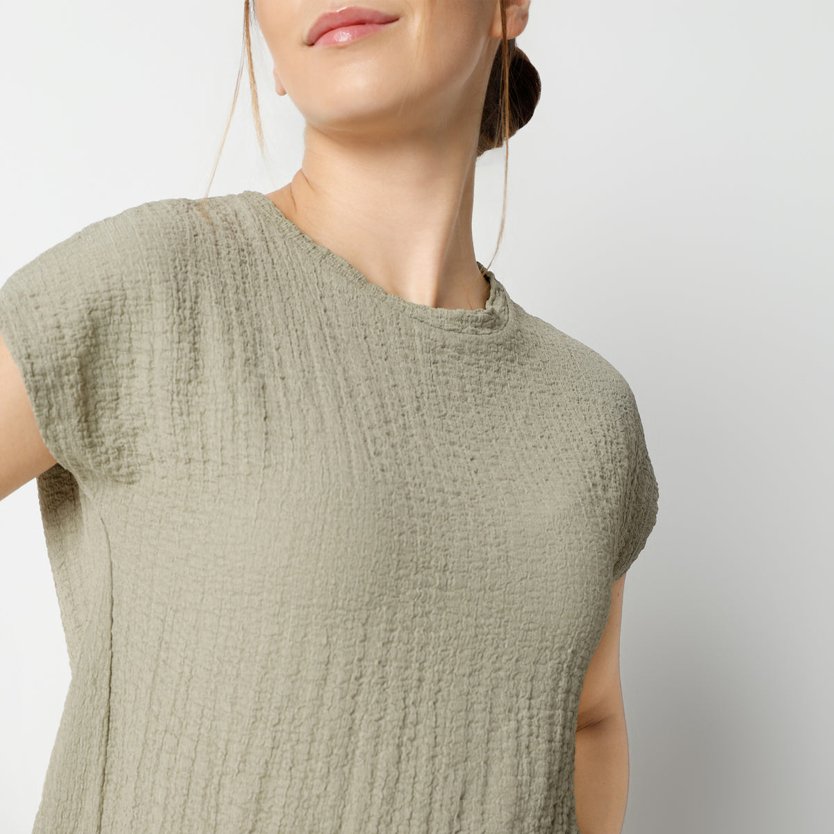 Solid Boxy Fit Crop Top