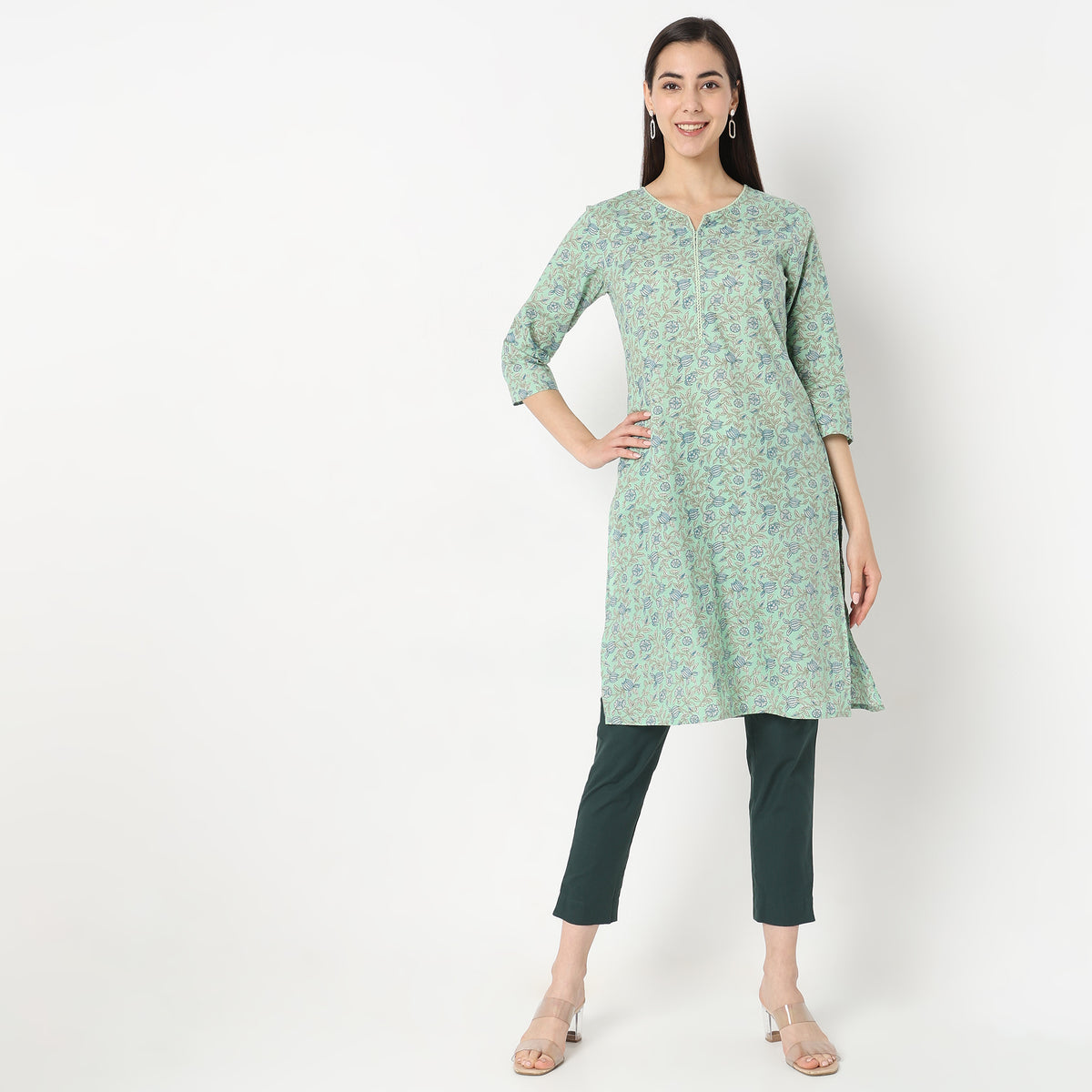 Straight Fit Printed Kurta