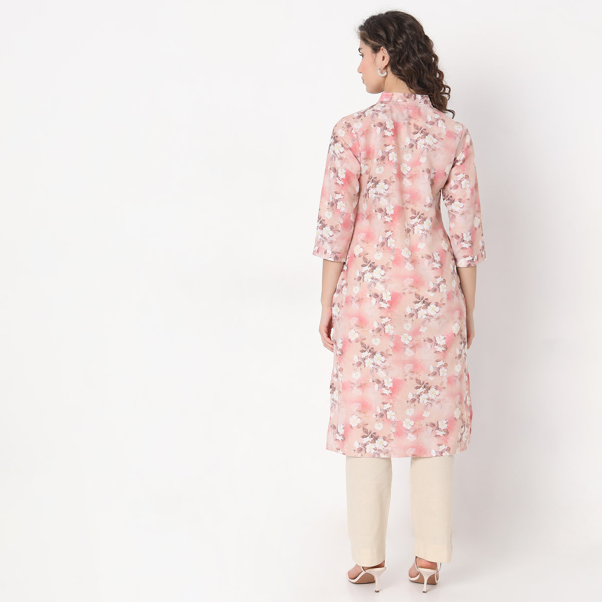 Straight Fit Floral Kurta