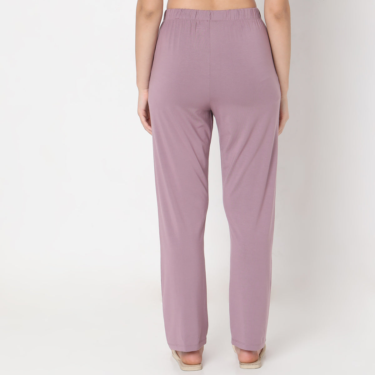 Regular Fit Solid Mid Rise Pyjamas