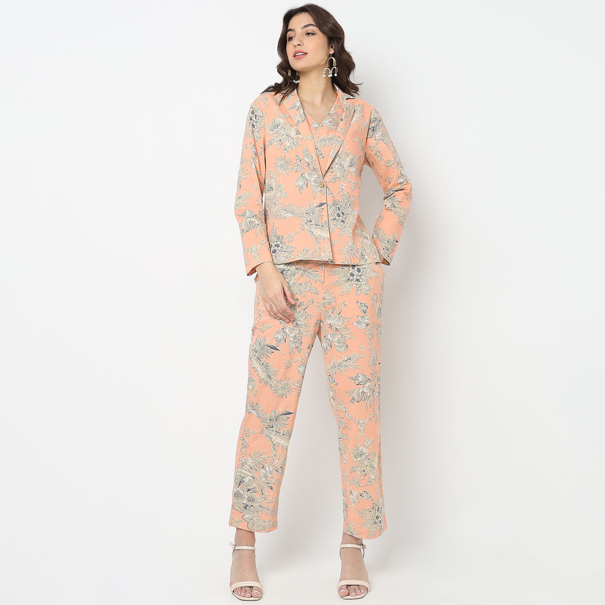 Straight Fit Floral Ethnic Sets