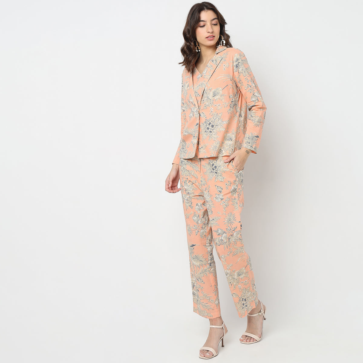 Straight Fit Floral Ethnic Sets