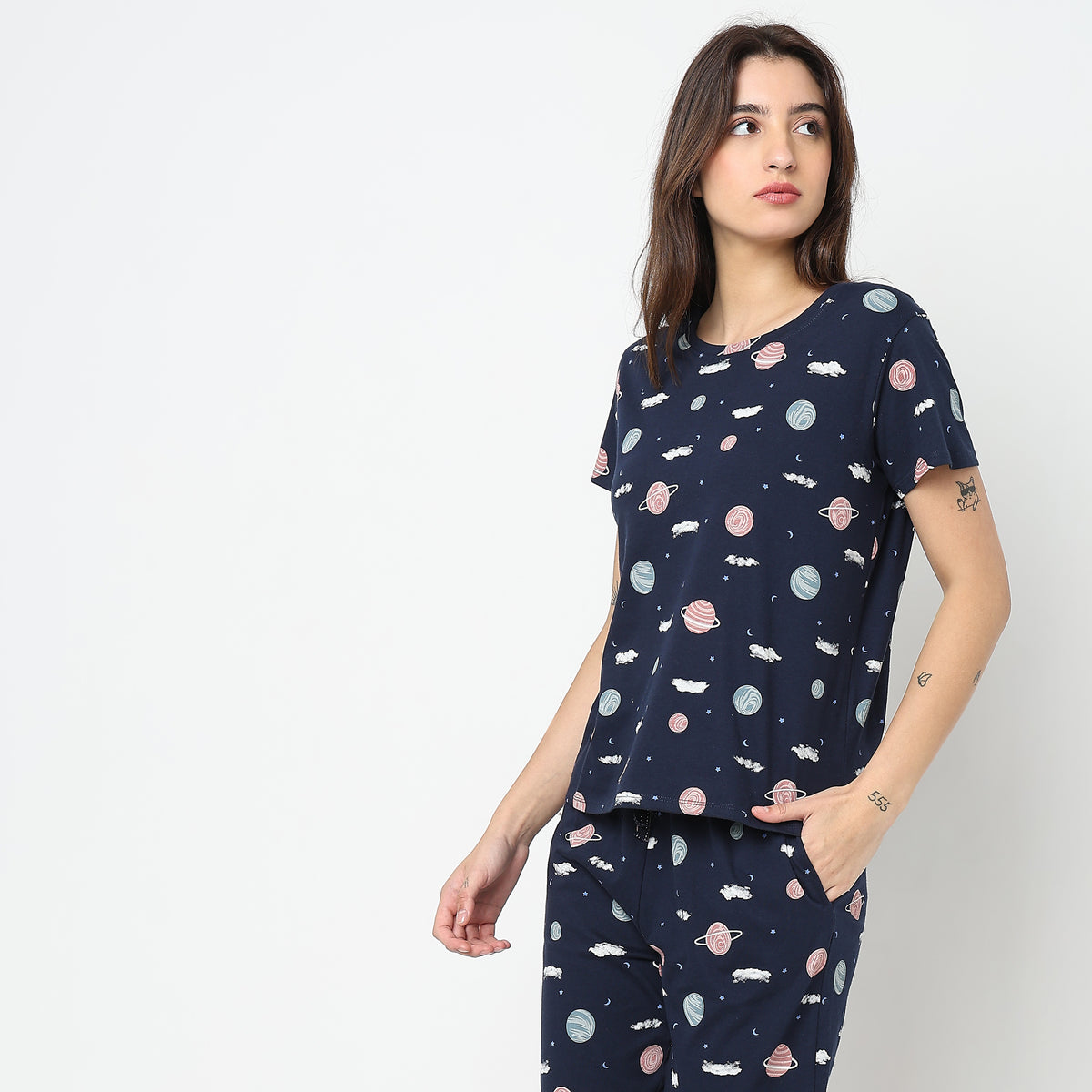 Regular Fit Heart Top