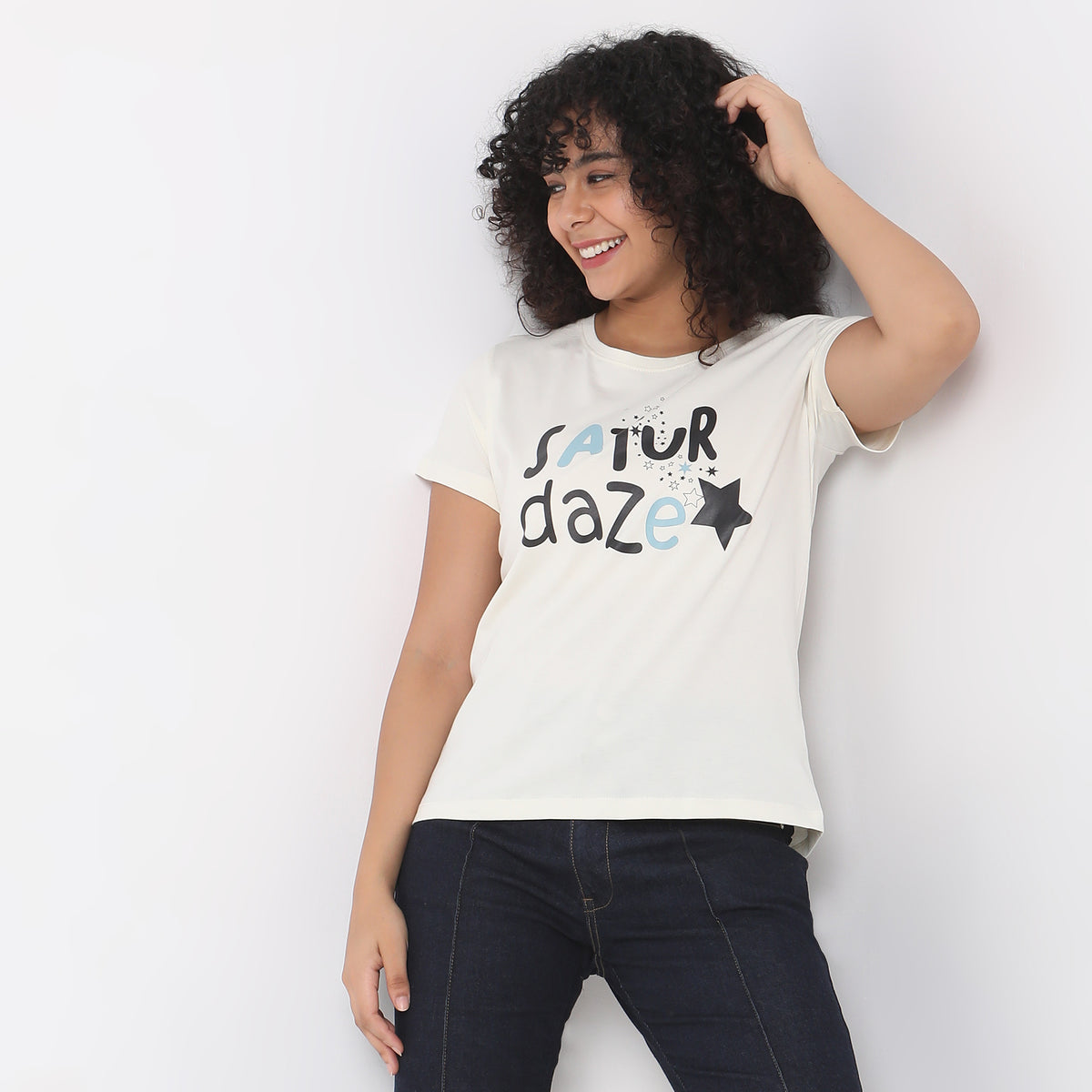 Regular Fit Printed Sleepwear Top