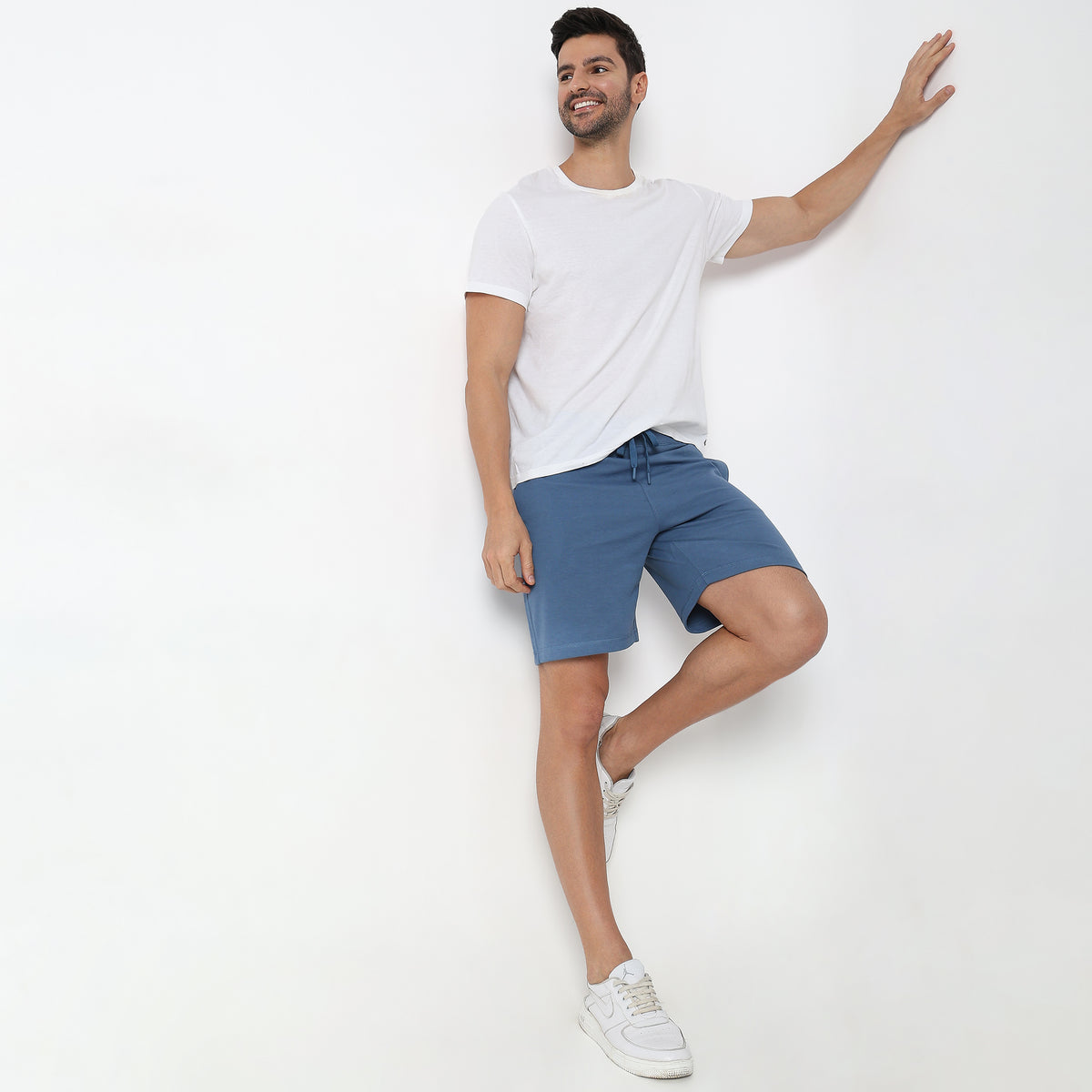 Solid Knee Length Shorts