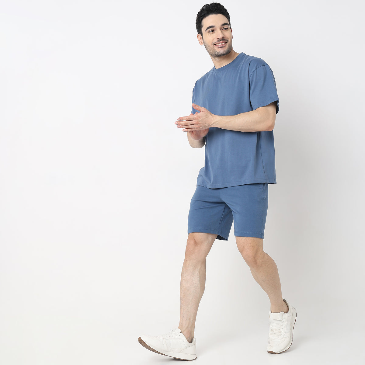 Solid Knee Length Shorts