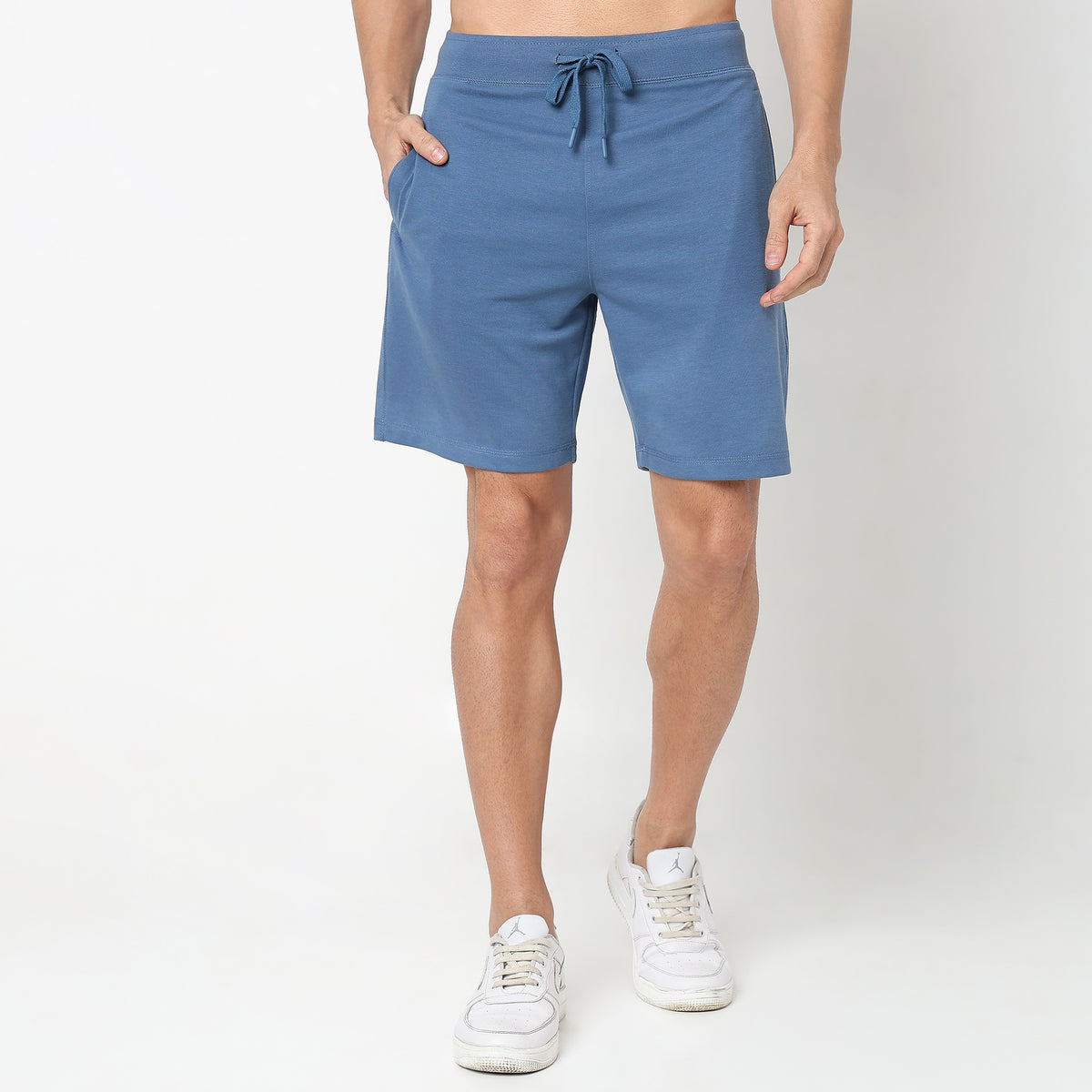 Solid Knee Length Shorts