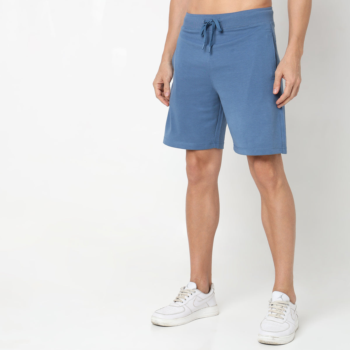 Solid Knee Length Shorts