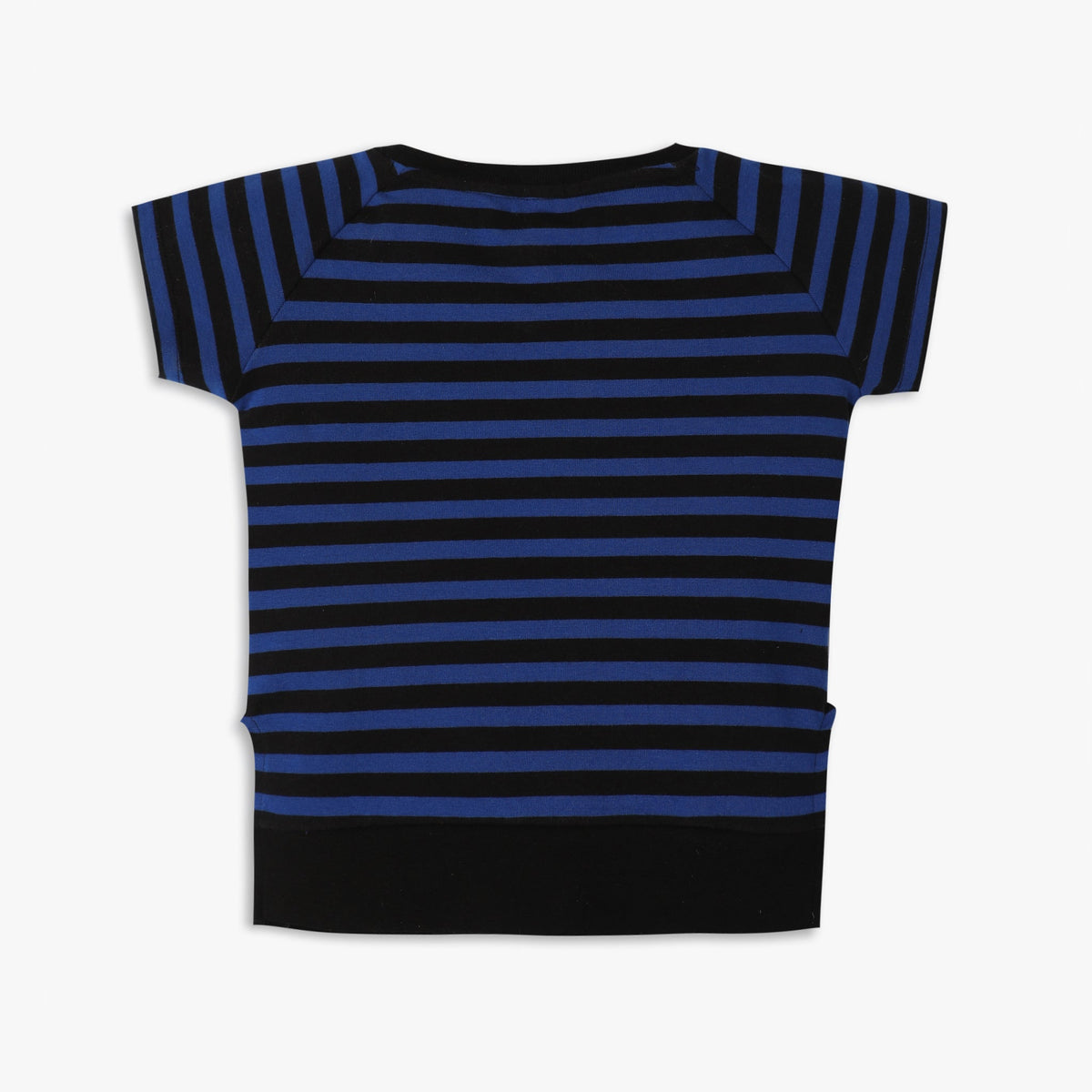 Girl Wearing Girl's Regular Fit Striped T-Shirt