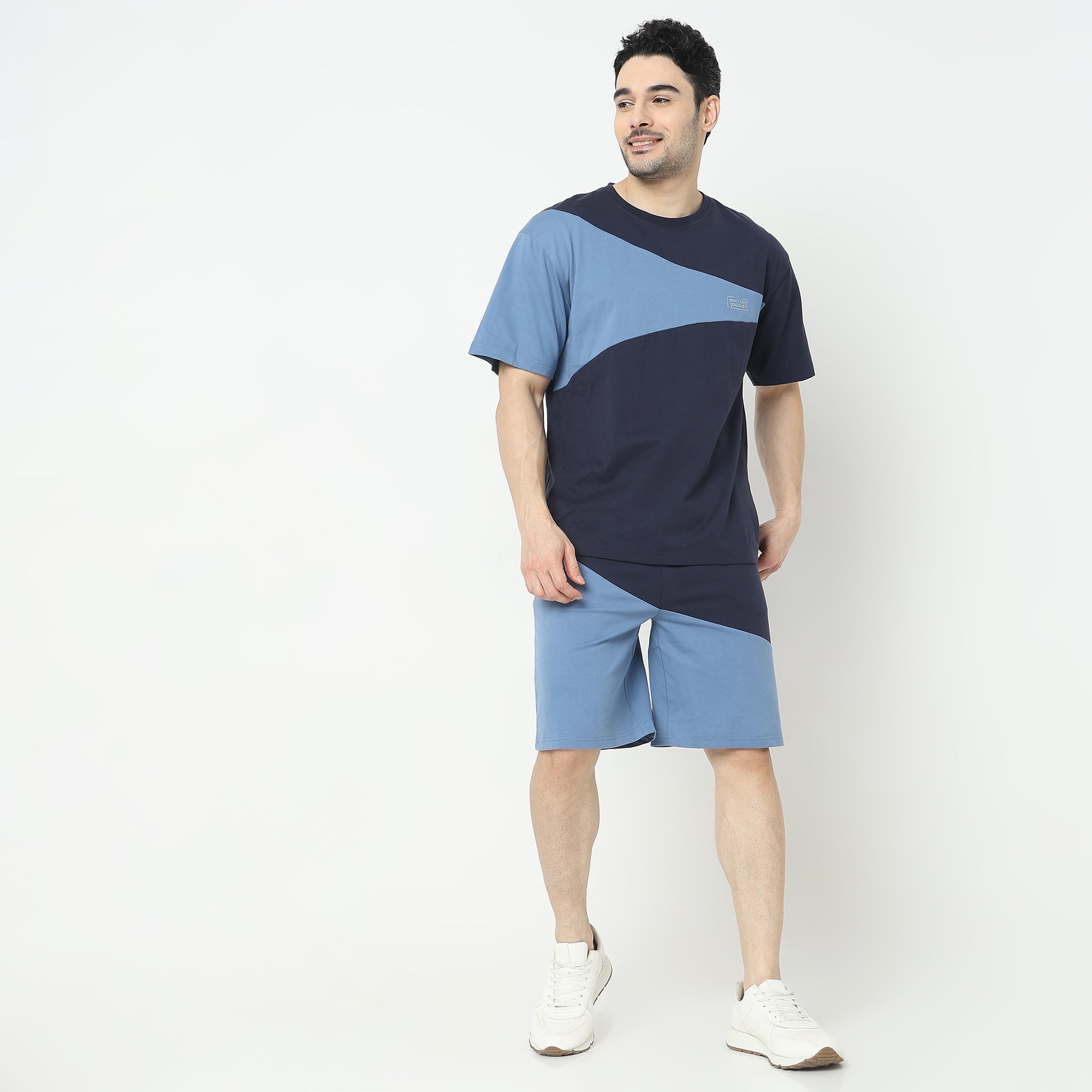 Oversize Uni-Sets Color Block T-Shirt