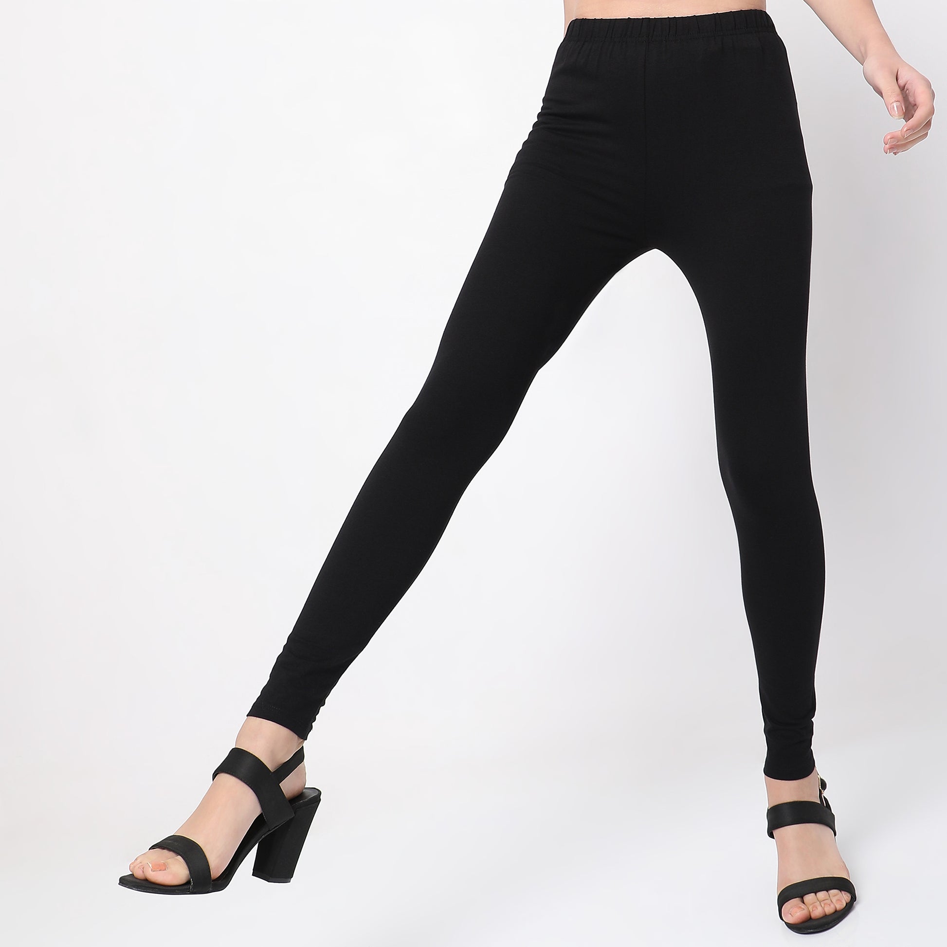 Buy Women Slim Fit Solid Ankle Length High Rise Leggings  - Style Union