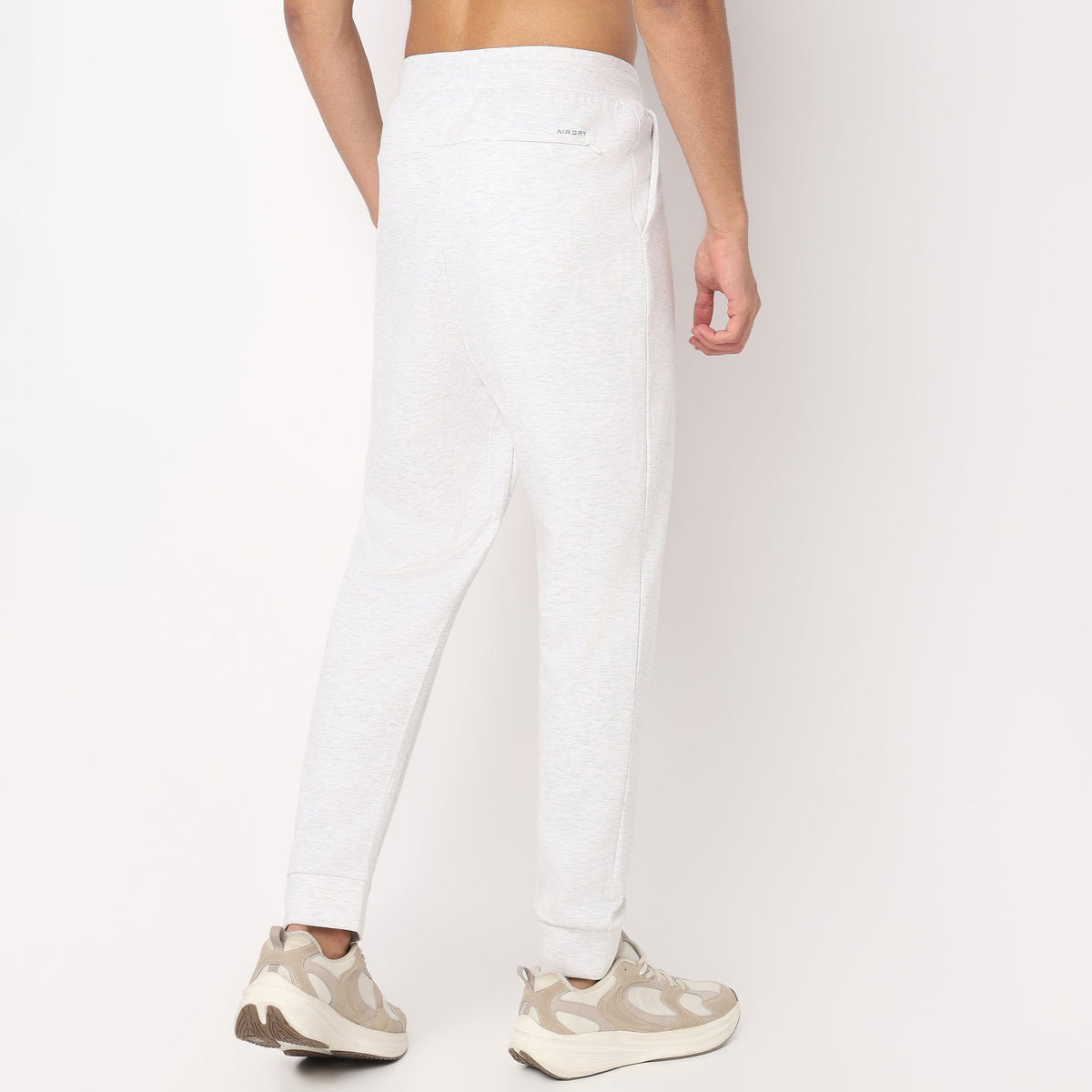 Regular Fit Solid Mid Rise Trackpants