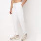 Regular Fit Solid Mid Rise Trackpants