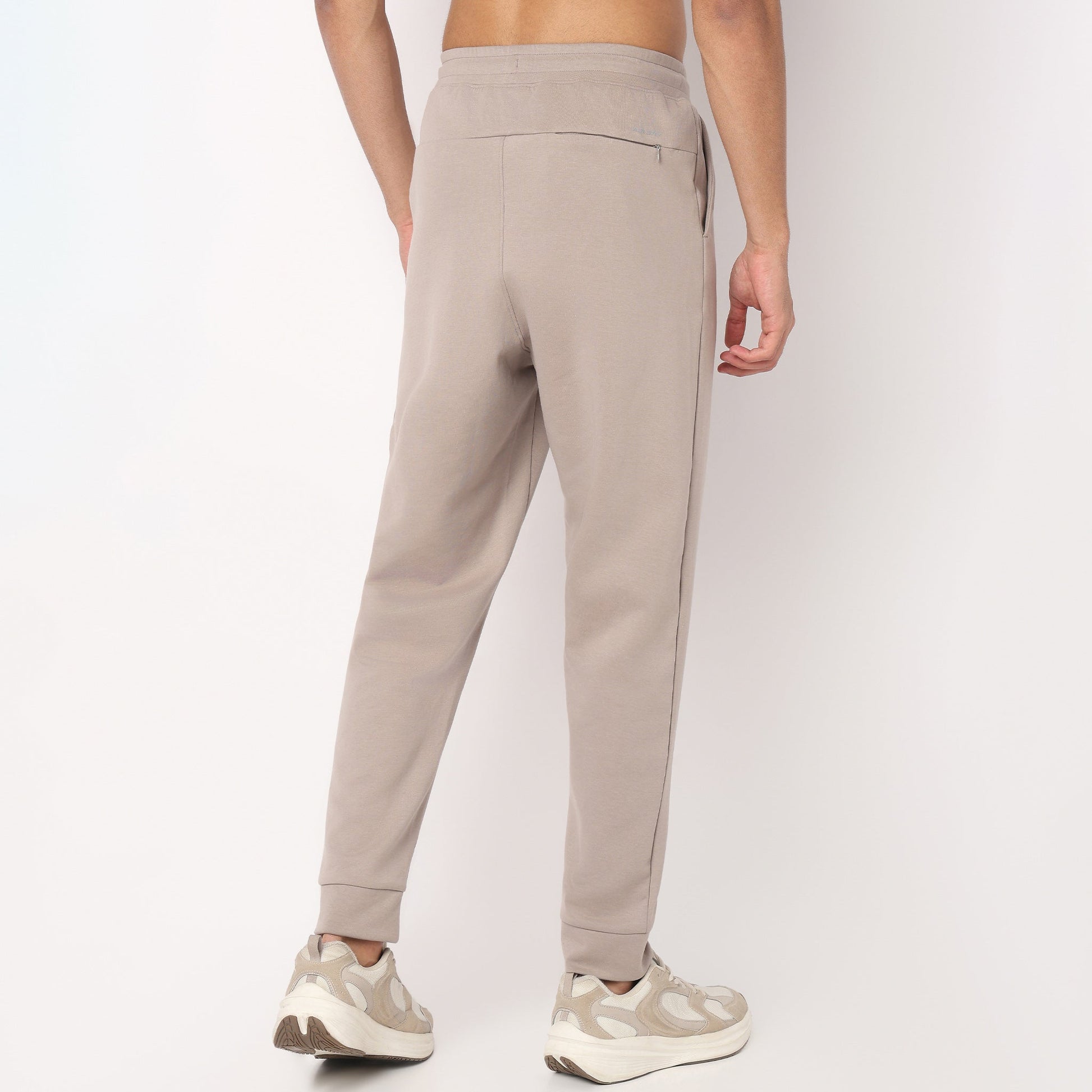 Regular Fit Solid Mid Rise Trackpants