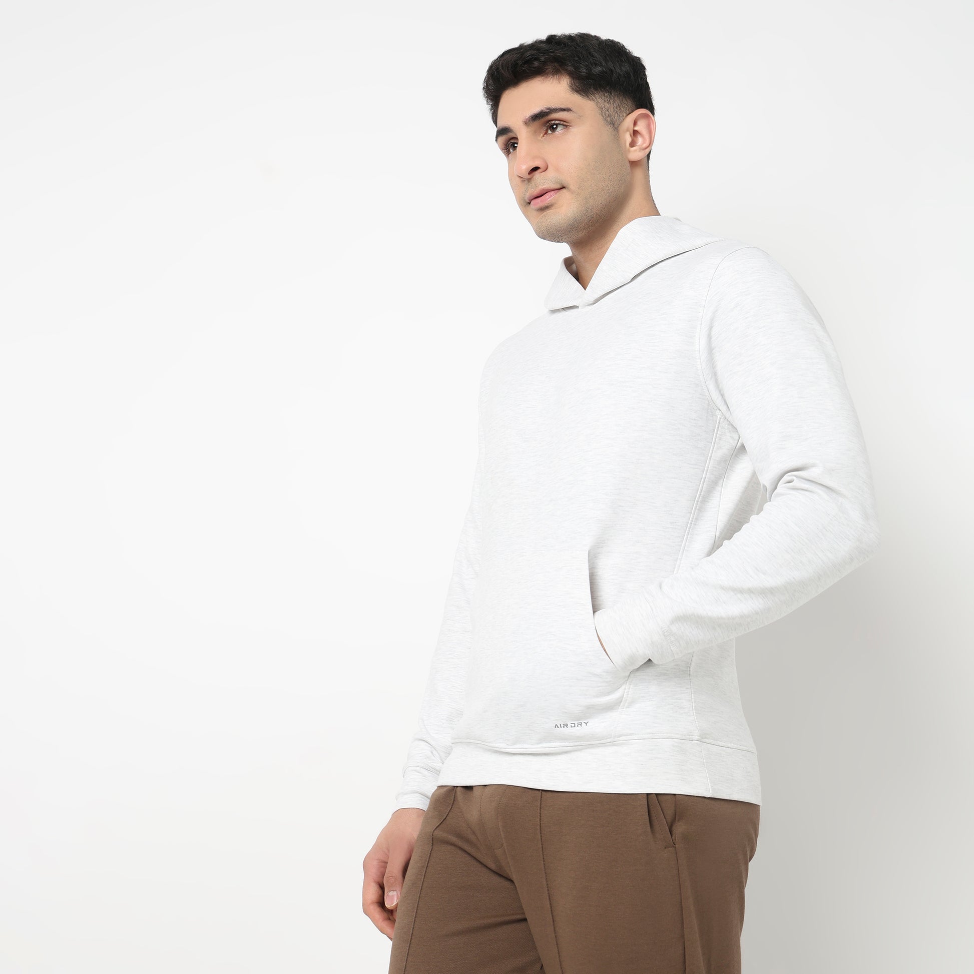 Regular Fit Solid Sweatshirt