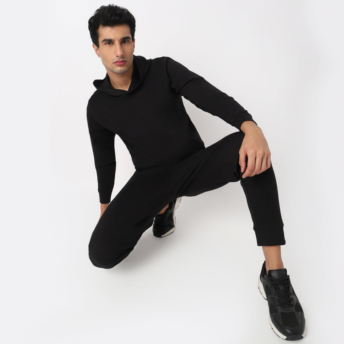 Regular Fit Solid Sweatshirt