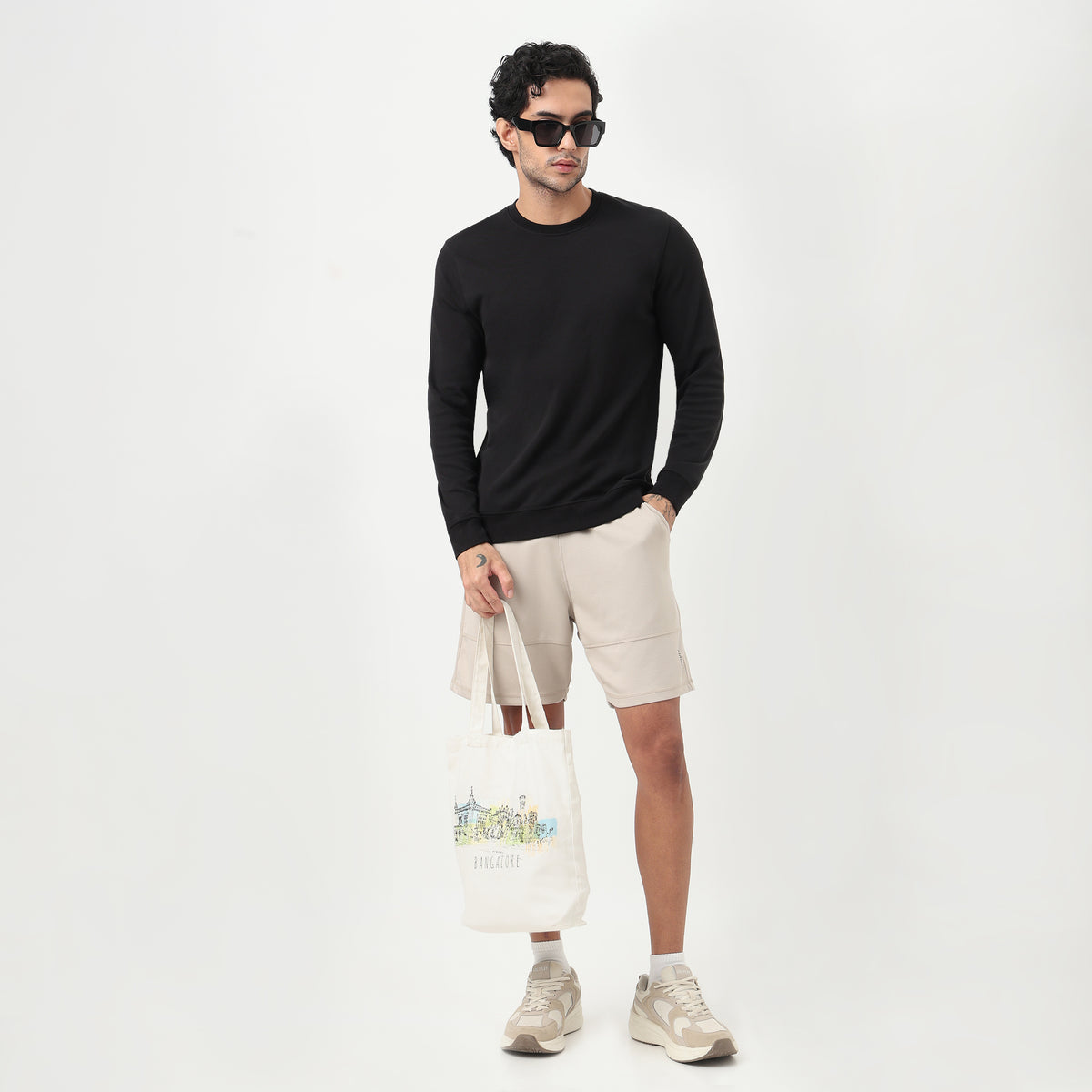 Air Dry Solid Crew Neck Sweat Tee