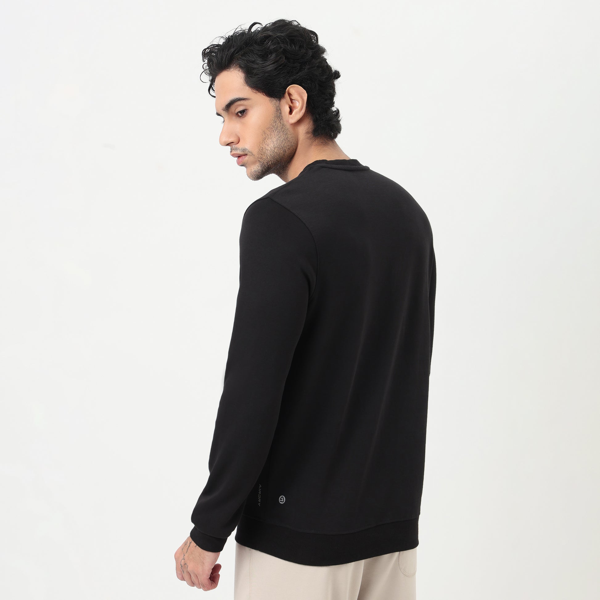 Air Dry Solid Crew Neck Sweat Tee