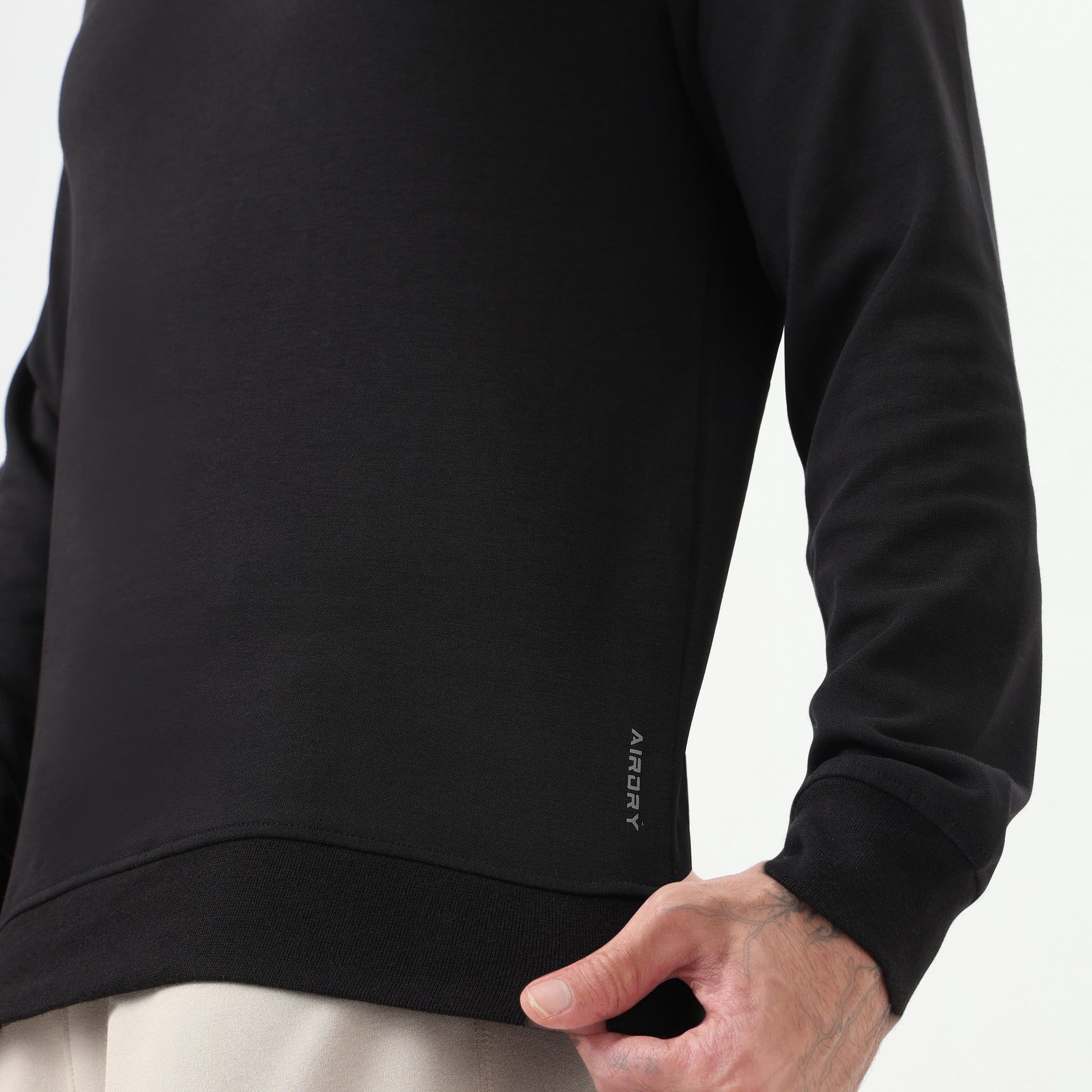 Air Dry Solid Crew Neck Sweat Tee