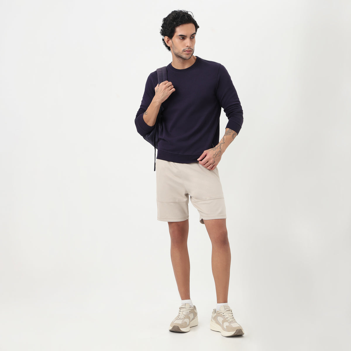 Air Dry Solid Crew Neck Sweat Tee