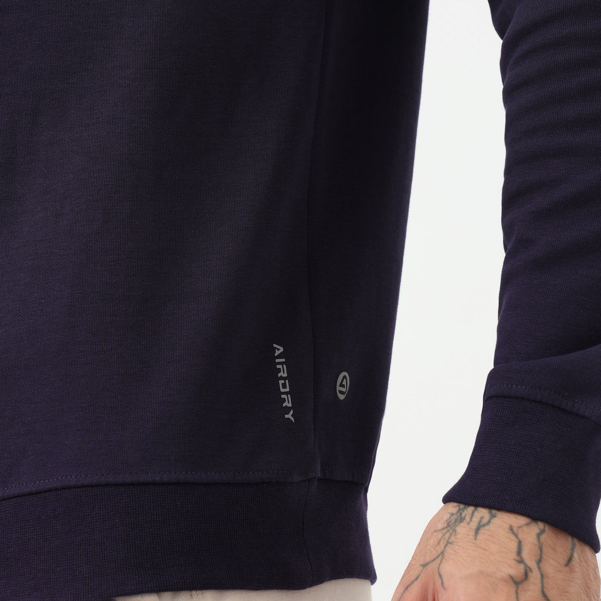 Air Dry Solid Crew Neck Sweat Tee