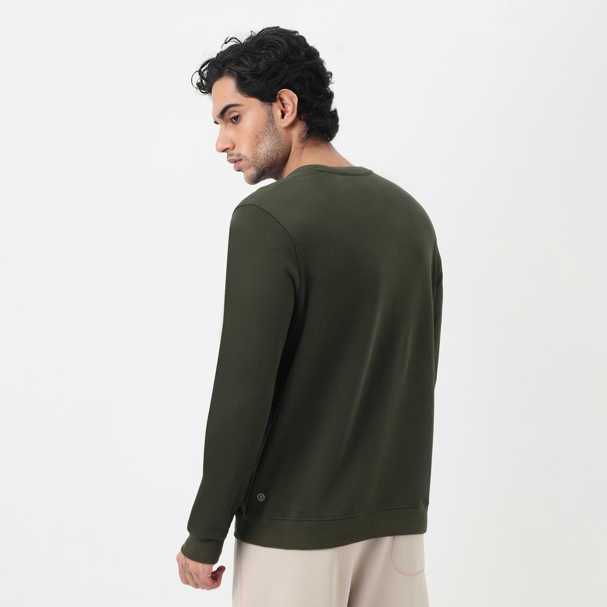 Air Dry Solid Crew Neck Sweat Tee