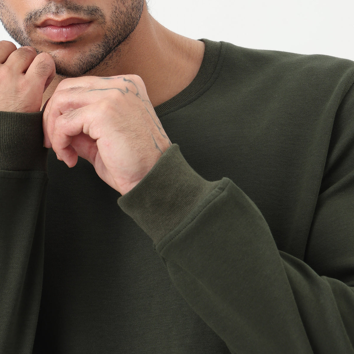 Air Dry Solid Crew Neck Sweat Tee