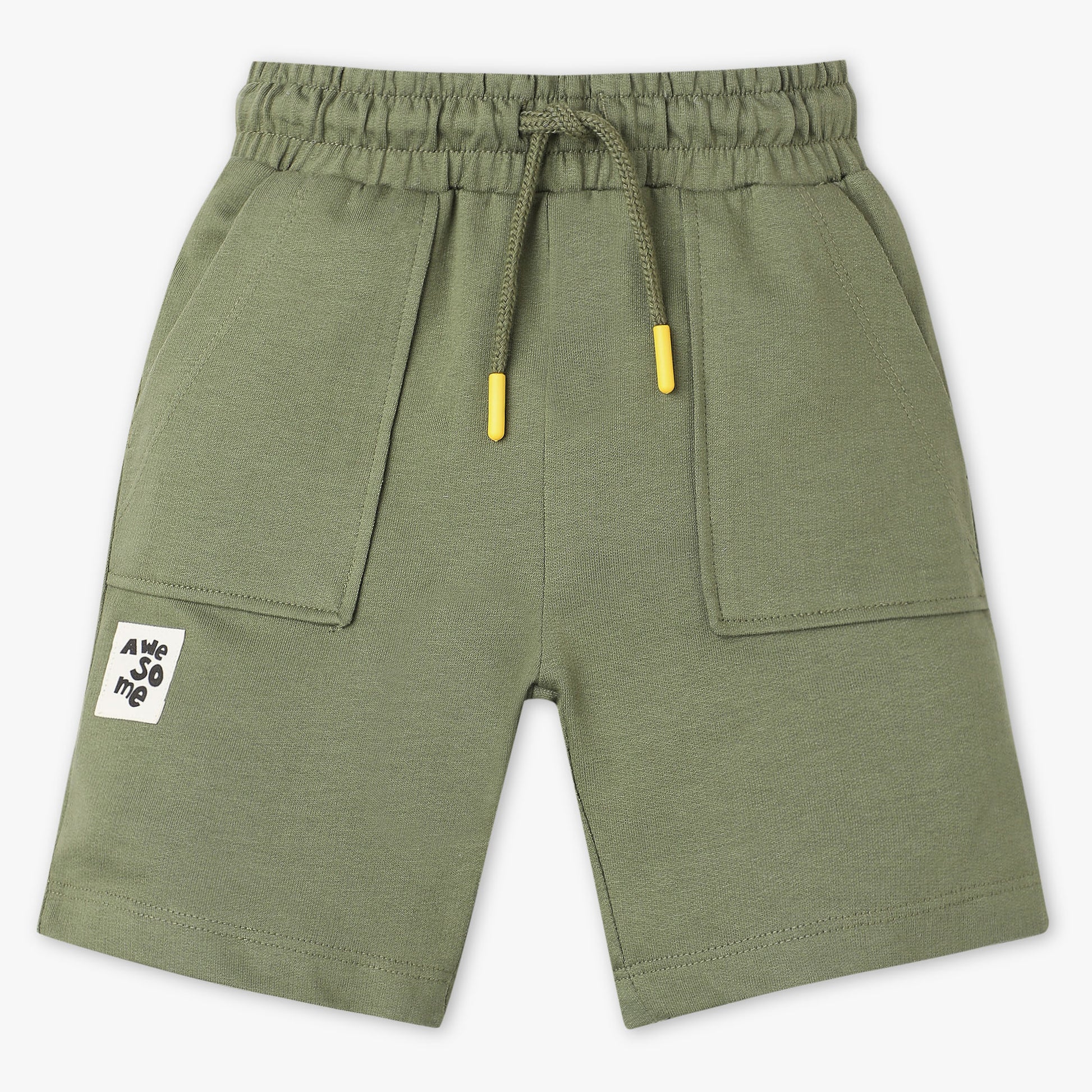 Boys Solid Cotton Shorts