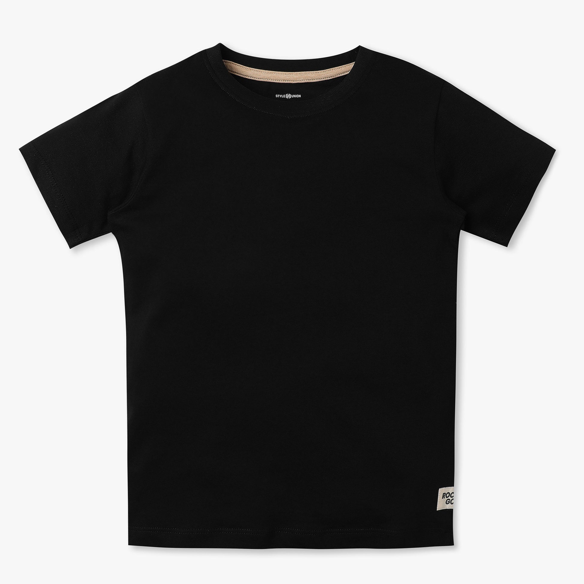 Boys Regular Fit Solid T-Shirt