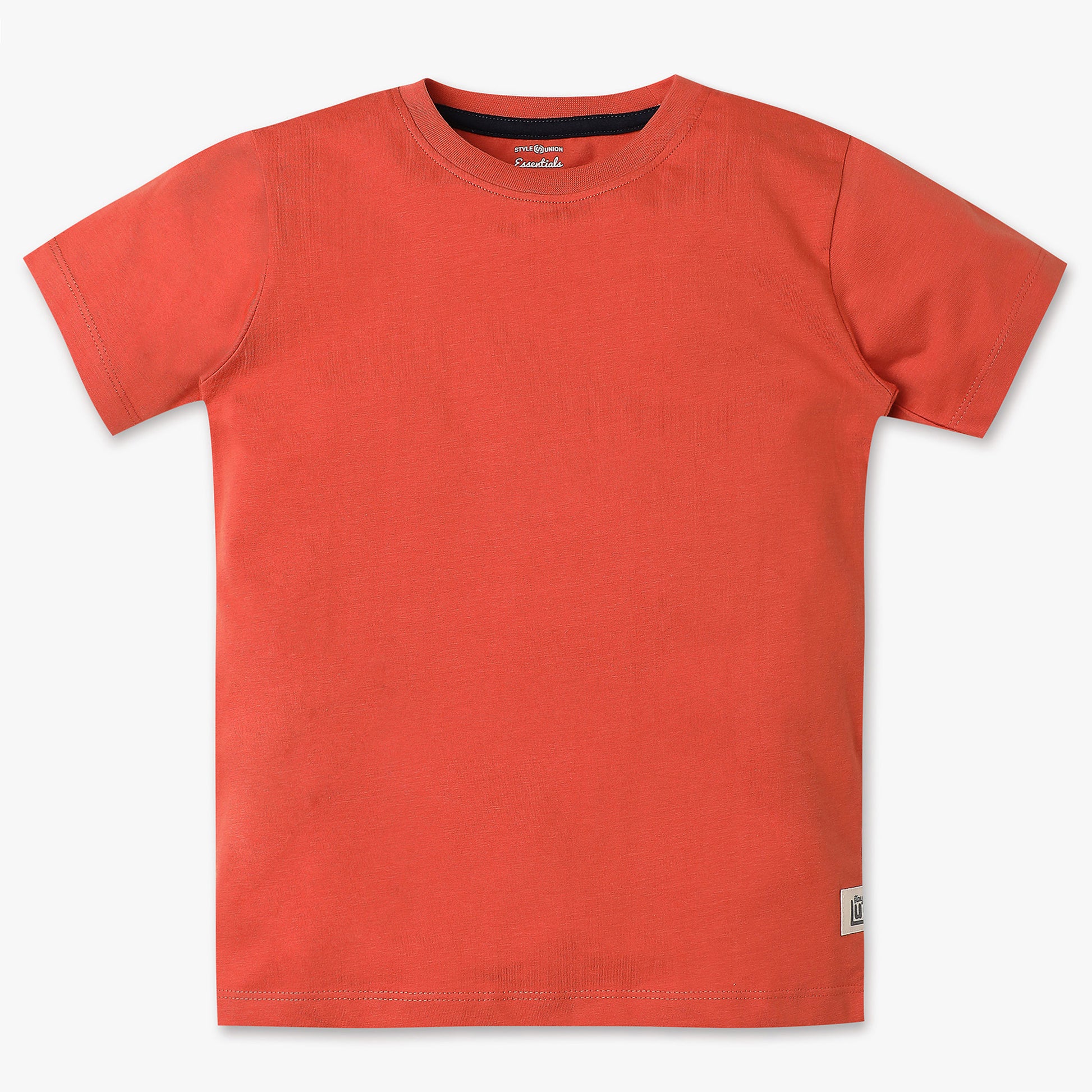 Boys Regular Fit Solid T-Shirt