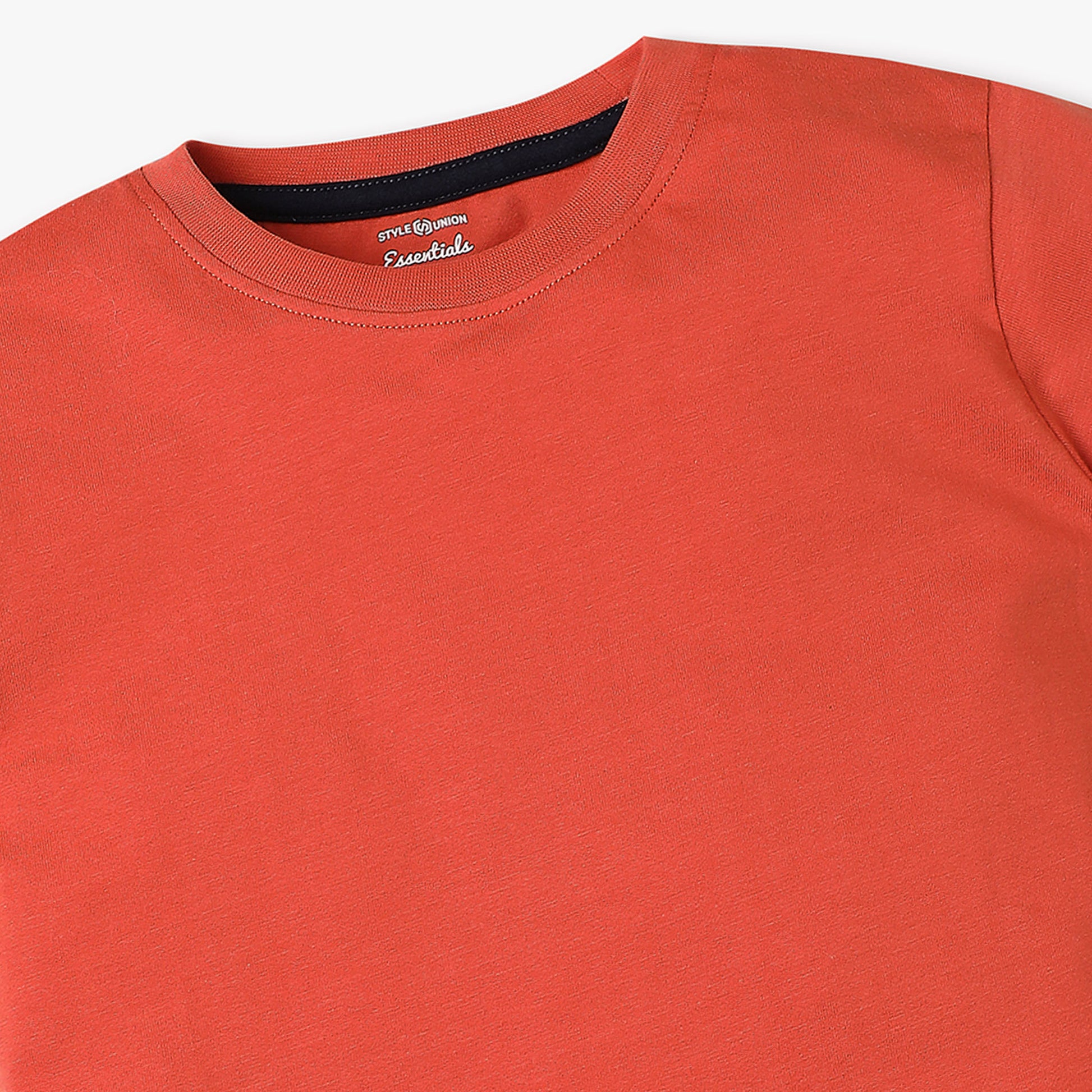 Boys Regular Fit Solid T-Shirt