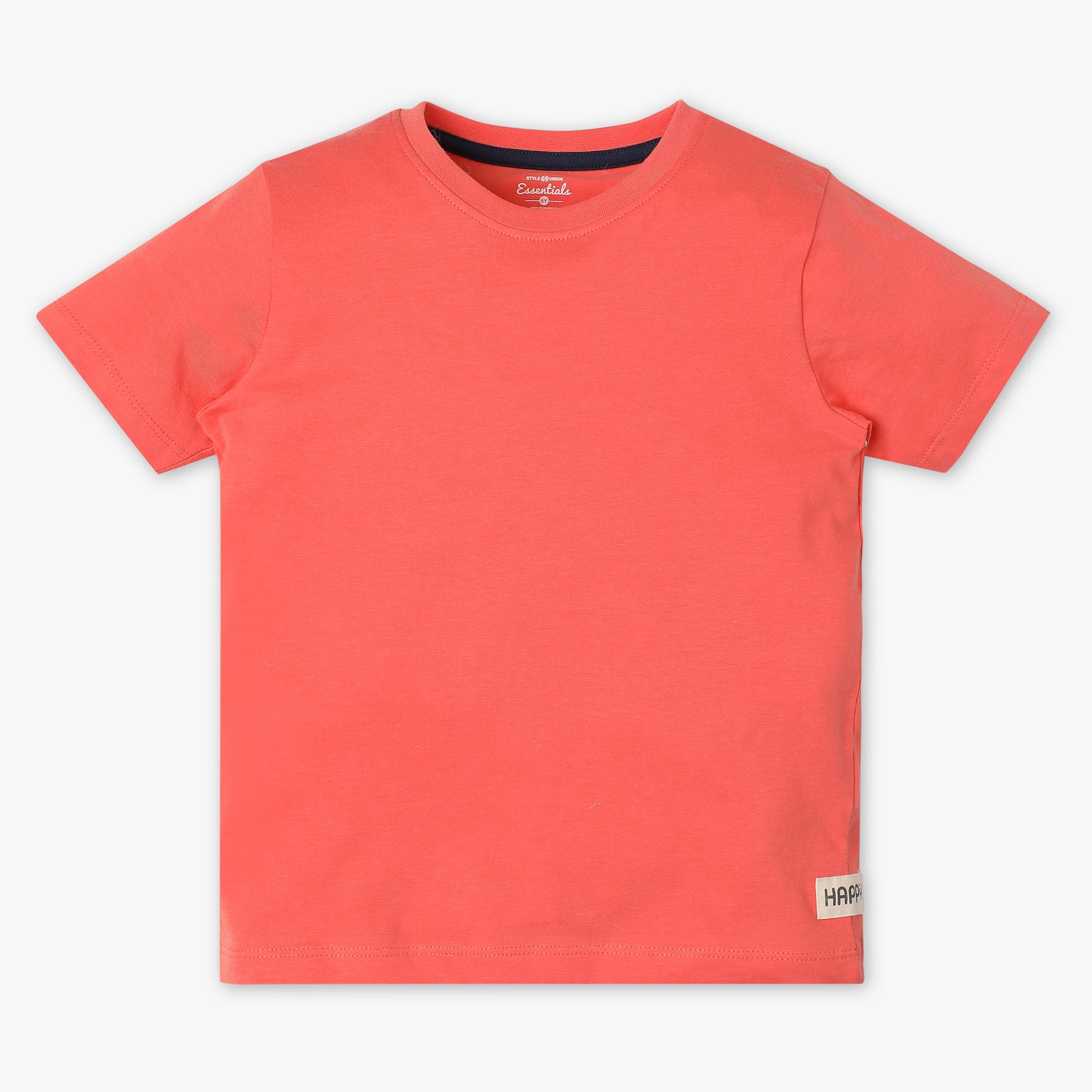 Boys Regular Fit Solid T-Shirt