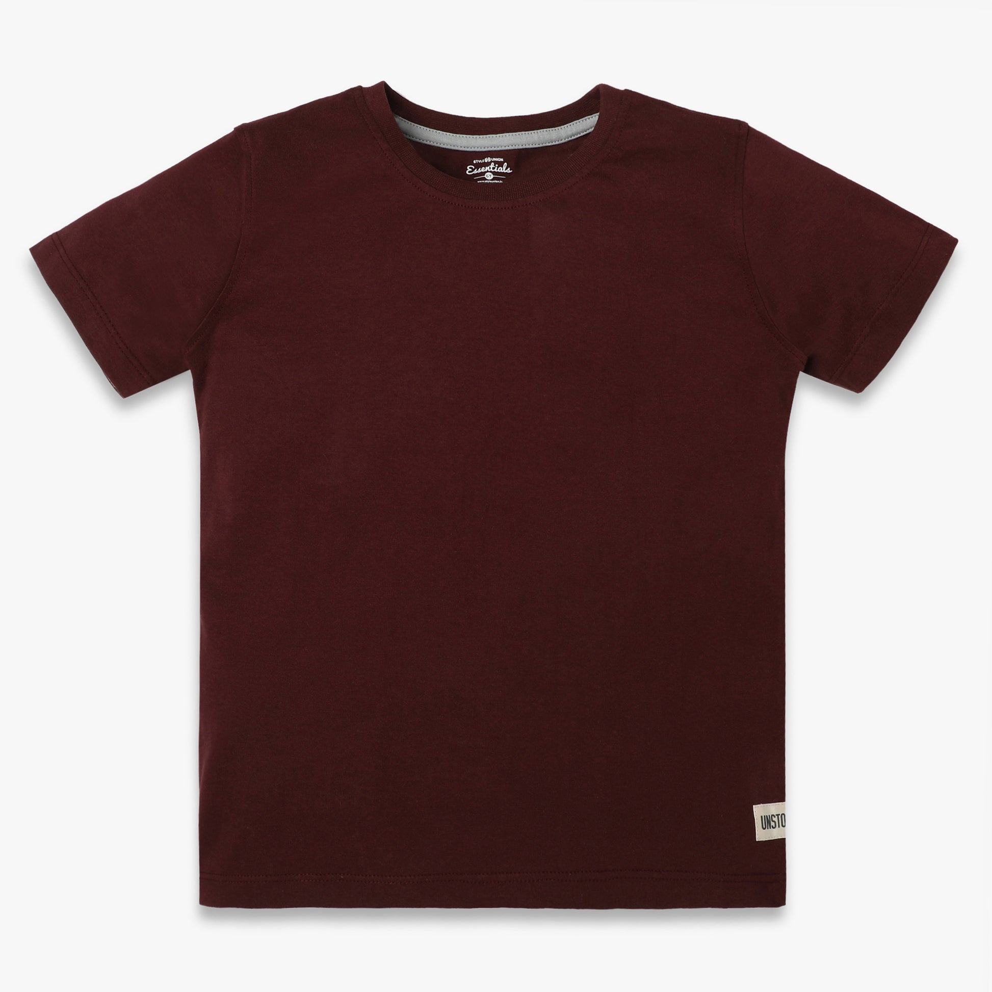 Boys Regular Fit Solid T-Shirt